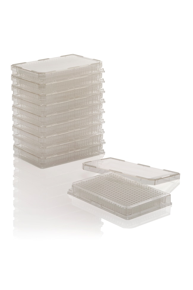 384 Well Platten, transparent, CC, steri